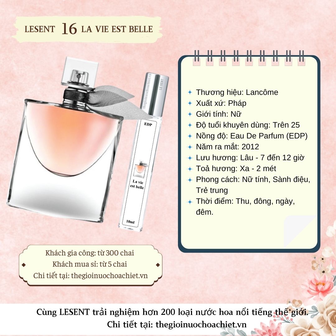 Nước hoa chiết La Vie Est Belle by Lancome