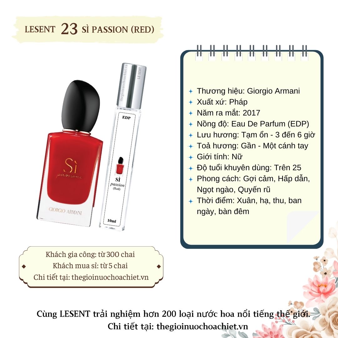 Nước hoa chiết Sì Passione by Giorgio Armani 