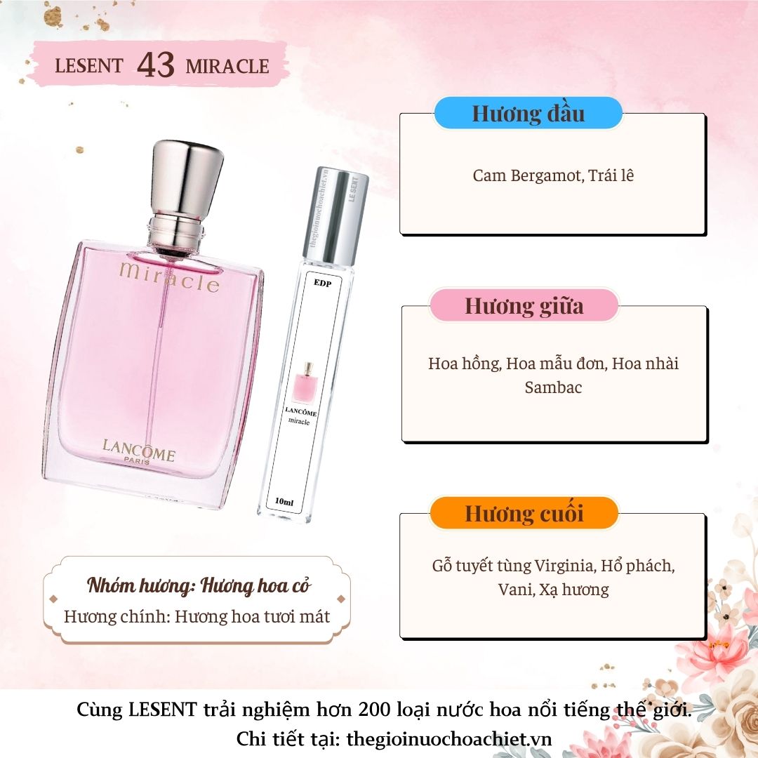 Nước hoa chiết Miracle by Lancome