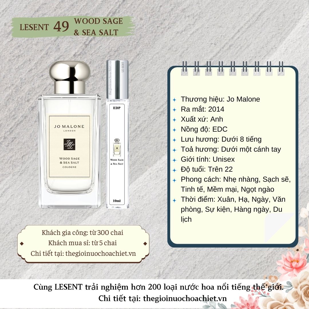 Nước hoa chiết Wood Sage & Sea Salt by Jo Malone 