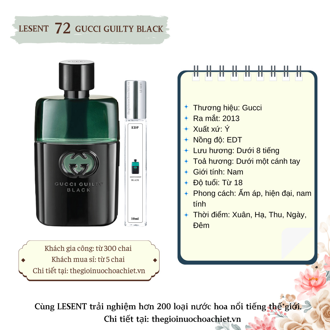 Nước hoa chiết Guilty Black by Gucci 