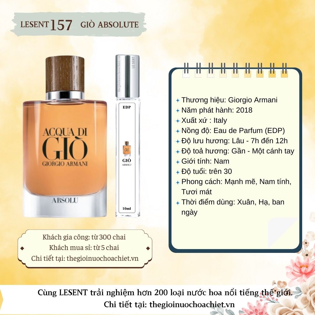 Nước hoa chiết Acqua Di Gio Absolu by Giorgio Armani 