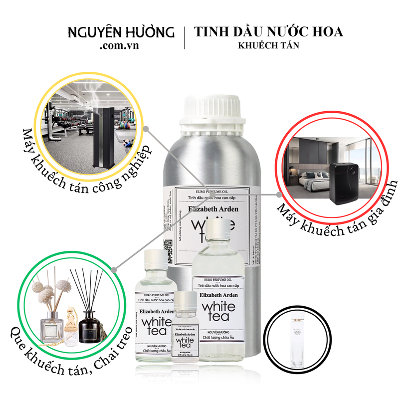 Tinh dầu nước hoa Elizabeth Arden White Tea cho máy khuếch tán