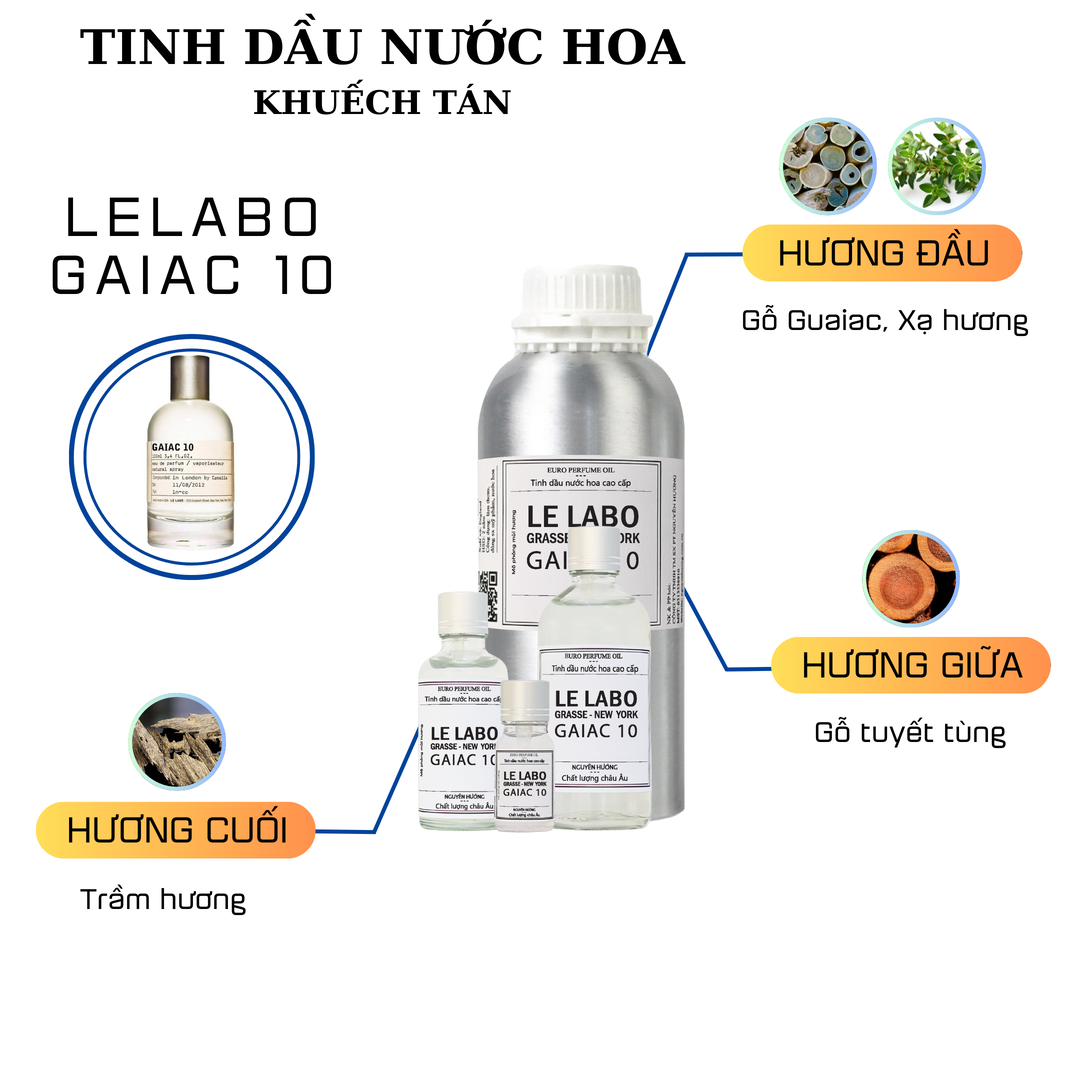 Tinh dầu nước hoa Le Labo Gaiac 10 cho máy khuếch tán