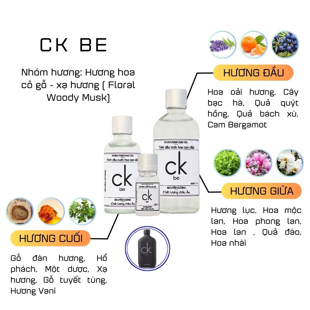 Tinh Dầu Nước Hoa Cao Cấp CK Be by Calvin Klein