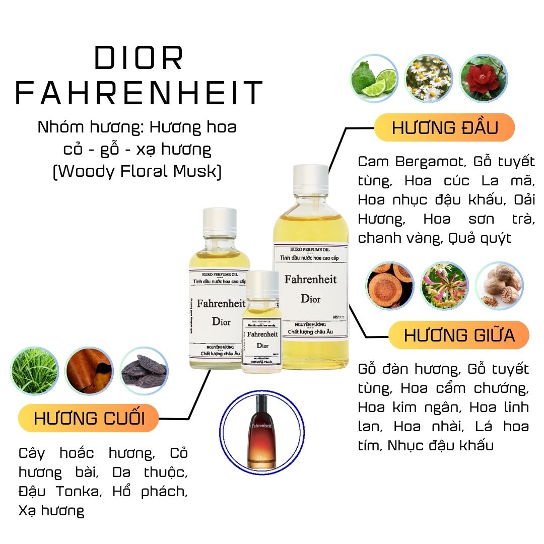 Tinh Dầu Nước Hoa Cao Cấp Fahrenheit by Dior