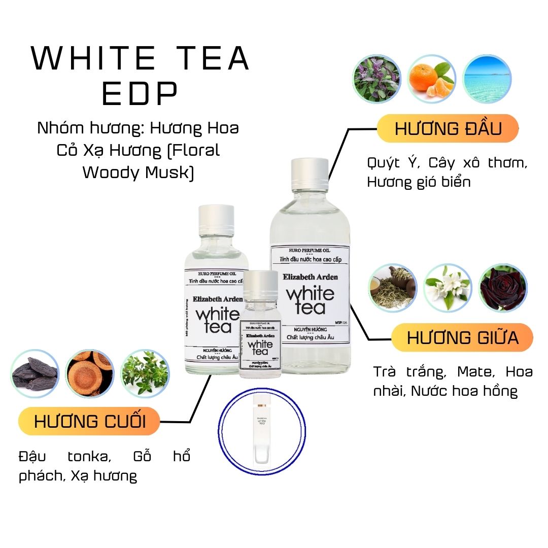 Tinh Dầu Nước Hoa Cao Cấp White Tea by Elizabeth Arden 