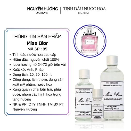 Tinh Dầu Nước Hoa Cao Cấp Miss Cherie Blooming Bouquet