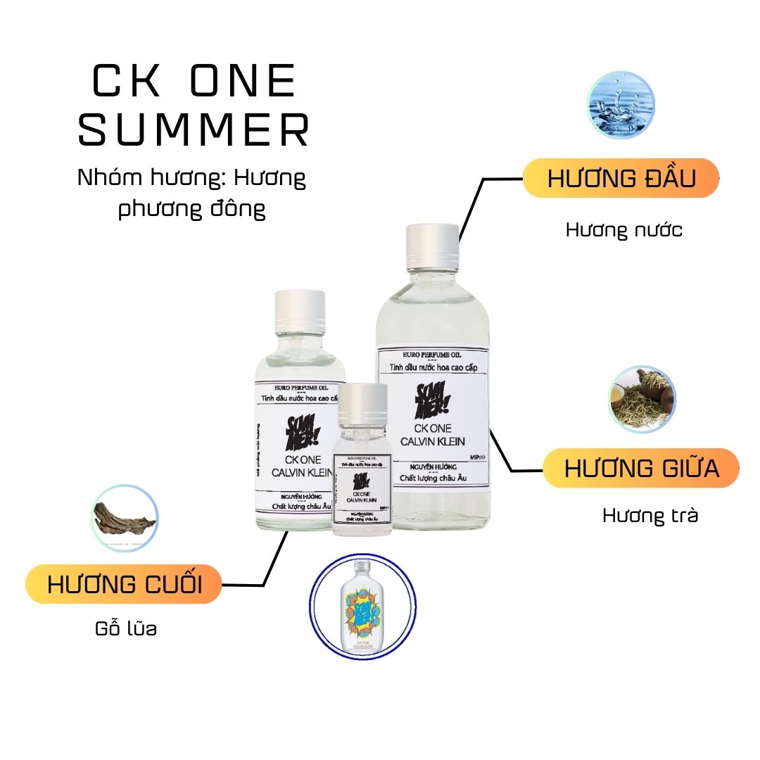 Tinh Dầu Nước Hoa Cao Cấp One Summer by Calvin Klein