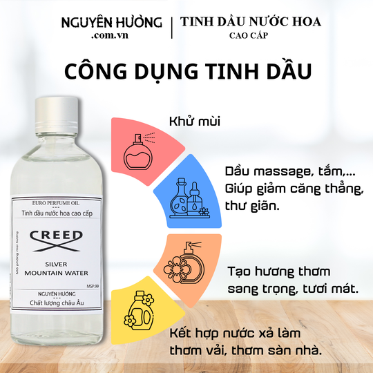 Tinh Dầu Nước Hoa Cao Cấp Silver Mountain Water