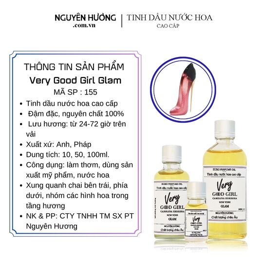 Tinh Dầu Nước Hoa Cao Cấp Very Good Girl Glam