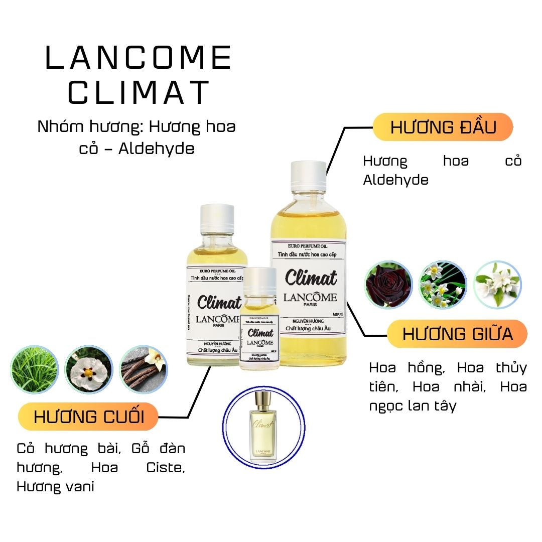 Tinh Dầu Nước Hoa Cao Cấp Climat by Lancome