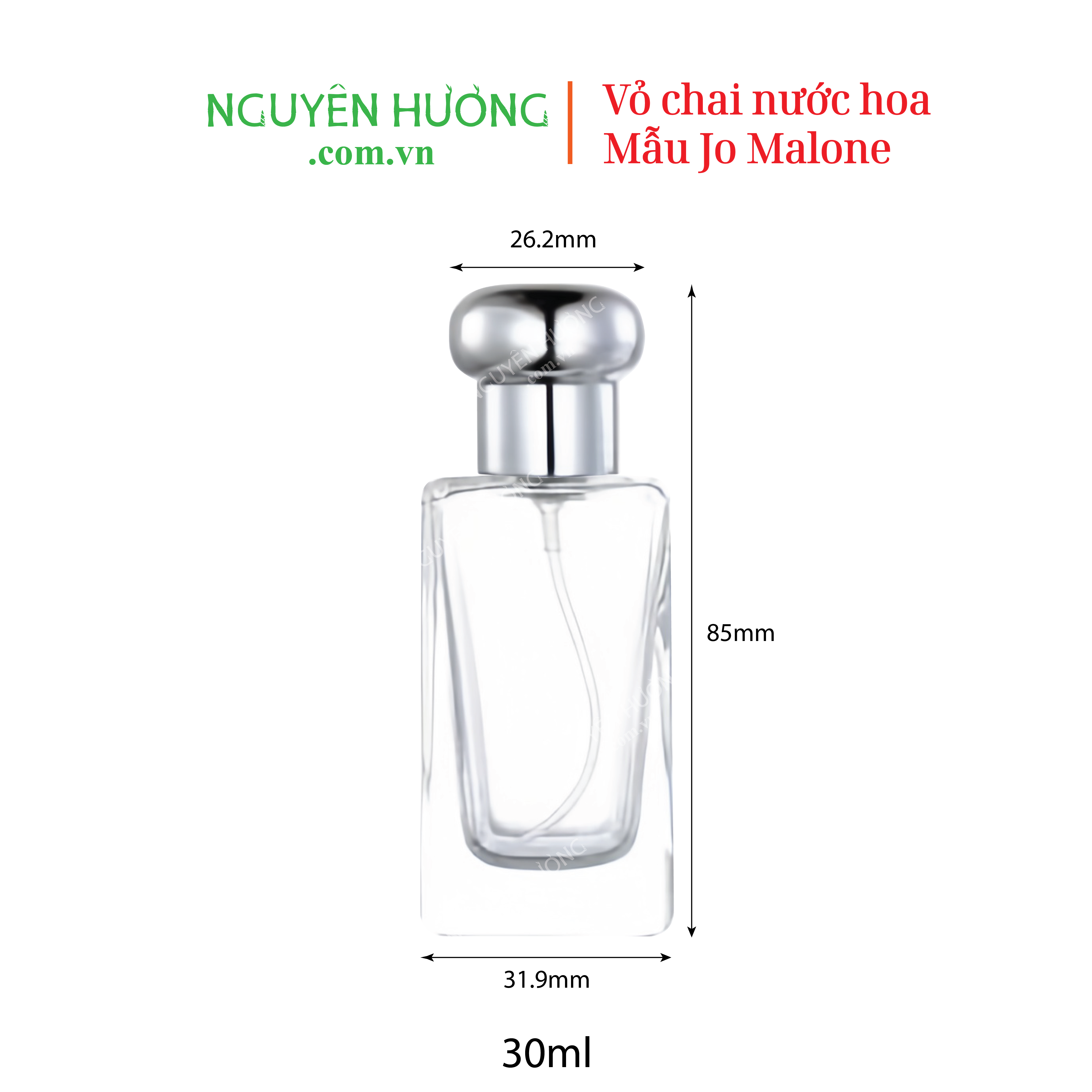 Vỏ chai 30ml mẫu Jo Malone