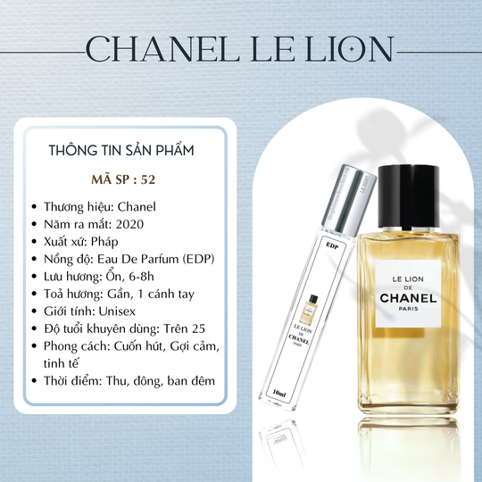 Nước hoa chiết Chanel Le Lion by Chanel 