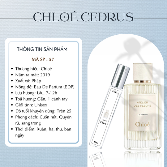 Nước hoa chiết Atelier Des Fleurs Cedrus by Chloe