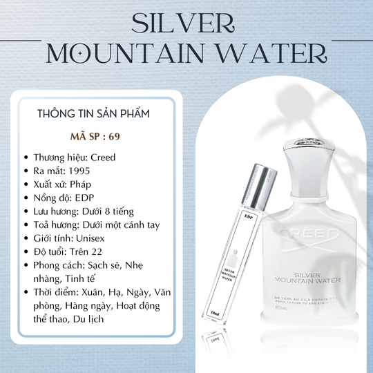 Nước hoa chiết Silver Mountain Water by Creed  