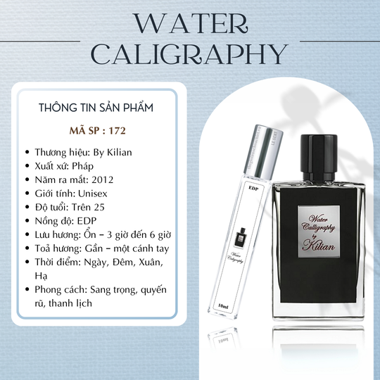 Nước hoa chiết Water Caligraphy by Kilian