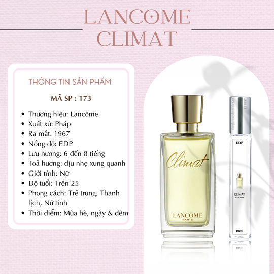 Nước hoa chiết Climat by Lancome 