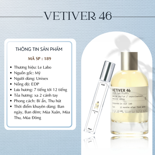 Nước hoa chiết Vetyver 46 by Le Labo