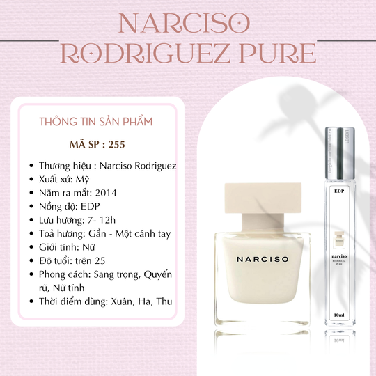 Nước hoa chiết Pure by Narciso Rodriguez