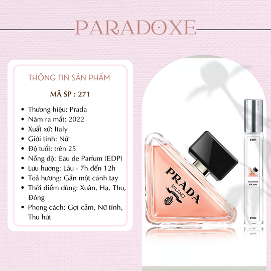 Nước hoa chiết Paradoxe by Prada 