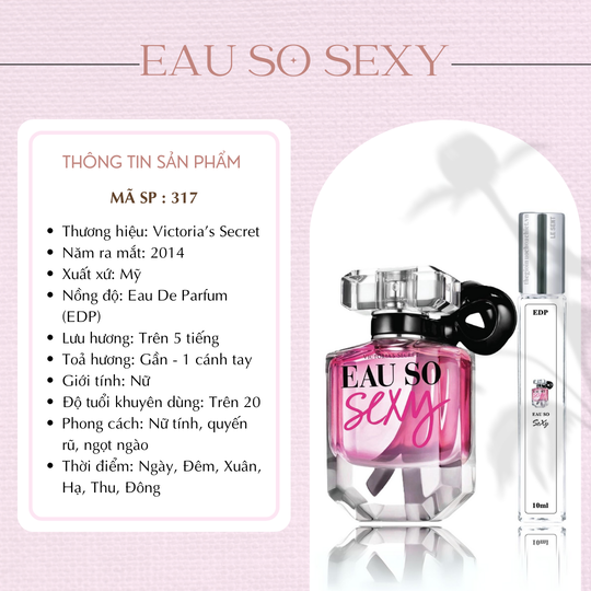 Nước hoa chiết Eau So Sexy by Victoria’s Secret