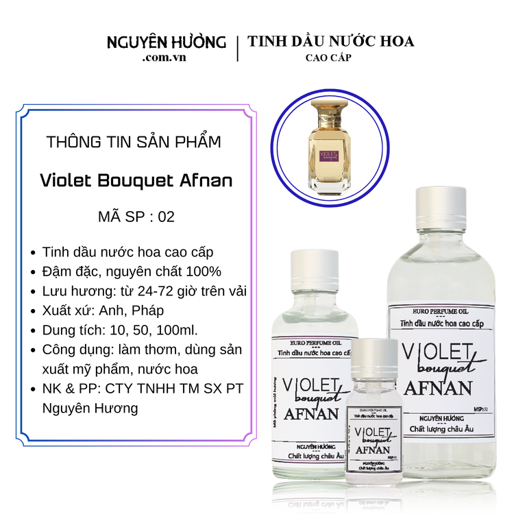 Tinh Dầu Nước Hoa Cao Cấp Violet Bouquet by Afnan