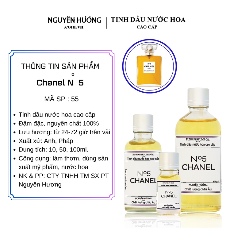 Tinh Dầu Nước Hoa Cao Cấp No.5 by Chanel