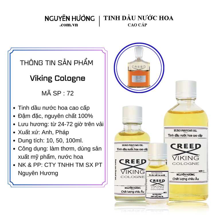 Tinh Dầu Nước Hoa Cao Cấp Viking Cologne by Creed