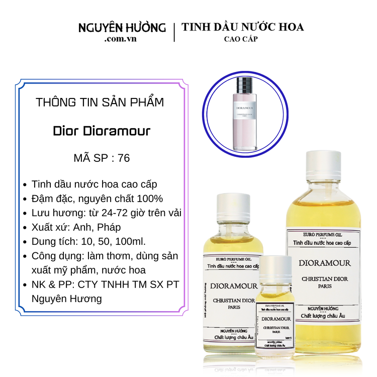 Tinh Dầu Nước Hoa Cao Cấp Dioramour by Dior