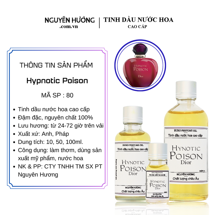 Tinh Dầu Nước Hoa Cao Cấp Hypnotic Poison by Dior