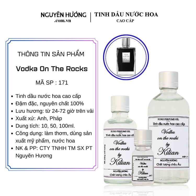 Tinh Dầu Nước Hoa Cao Cấp Vodka On The Rocks by Kilian