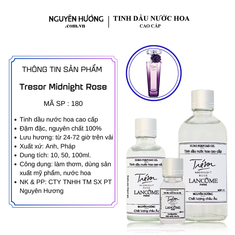 Tinh Dầu Nước Hoa Cao Cấp Tresor Midnight Rose