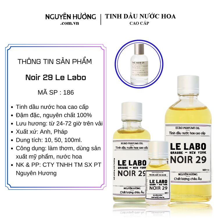 Tinh Dầu Nước Hoa Cao Cấp Noir 29 by Le Labo