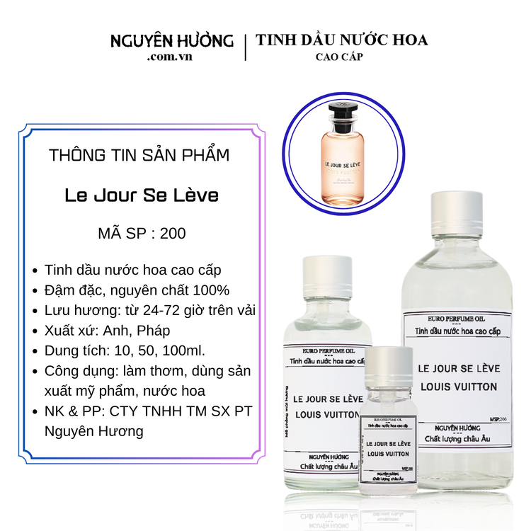 Tinh Dầu Nước Hoa Cao Cấp Le Jour Se Lève by Louis Vuitton