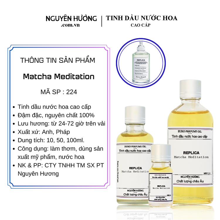 Tinh Dầu Nước Hoa Cao Cấp Matcha Meditation Replica