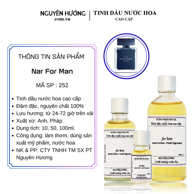 Tinh Dầu Nước Hoa Cao Cấp Narciso Rodriguez For Him