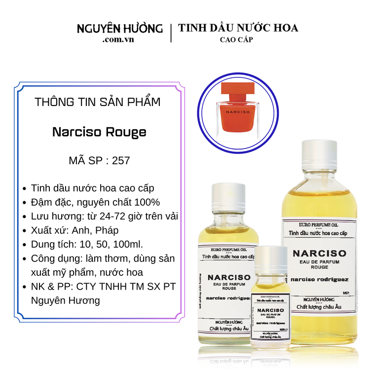 Tinh Dầu Nước Hoa Cao Cấp Rouge by Narciso Rodriguez