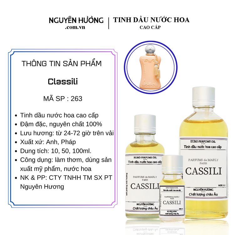 Tinh Dầu Nước Hoa Cao Cấp Classili by Parfums De Marly