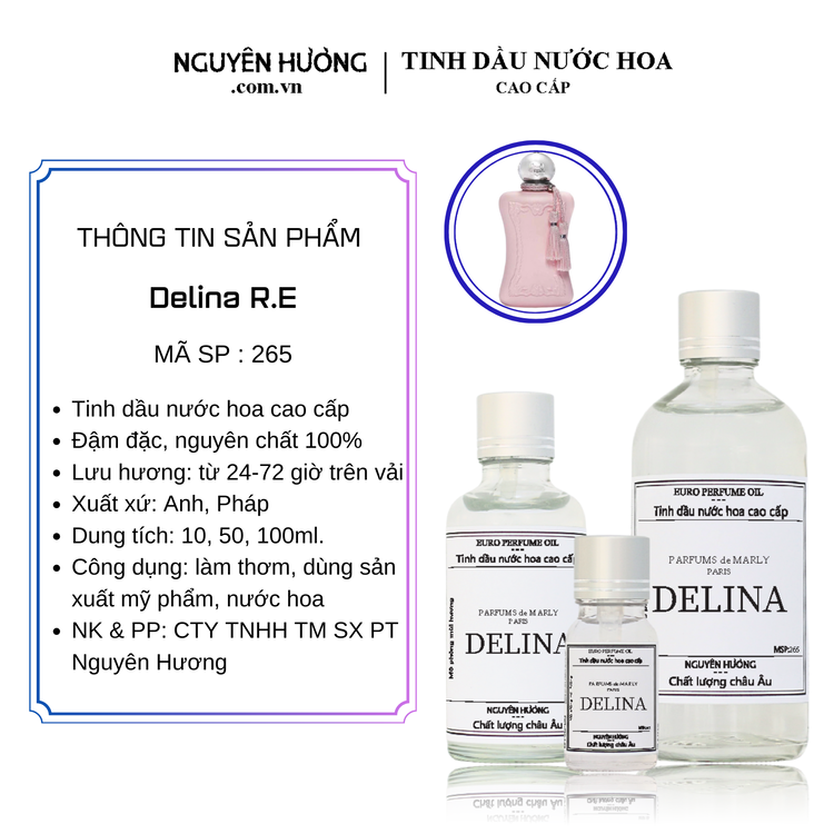 Tinh Dầu Nước Hoa Cao Cấp Delina R.E by Parfums De Marly