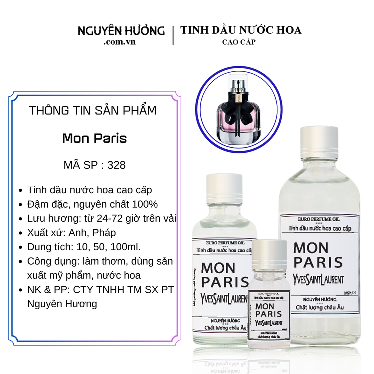 Tinh Dầu Nước Hoa Cao Cấp Mon Paris by YSL