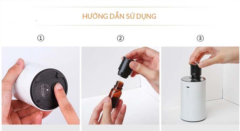 Máy Tỏa Hương Chuyên Dụng Có Tích Điện NC09 (Cho Oto Và Không Gian Nhỏ 10m2) - Đen